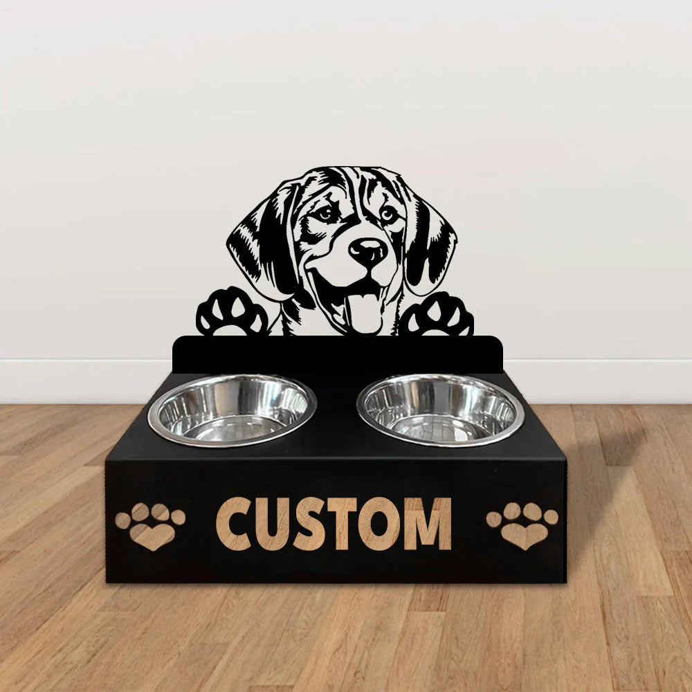 Personlige hundeskåle med stativ