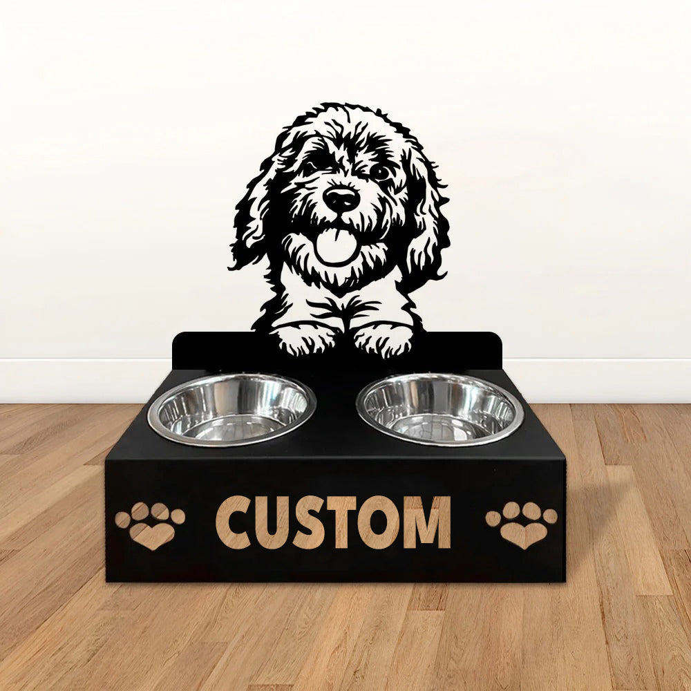 Personlige hundeskåle med stativ