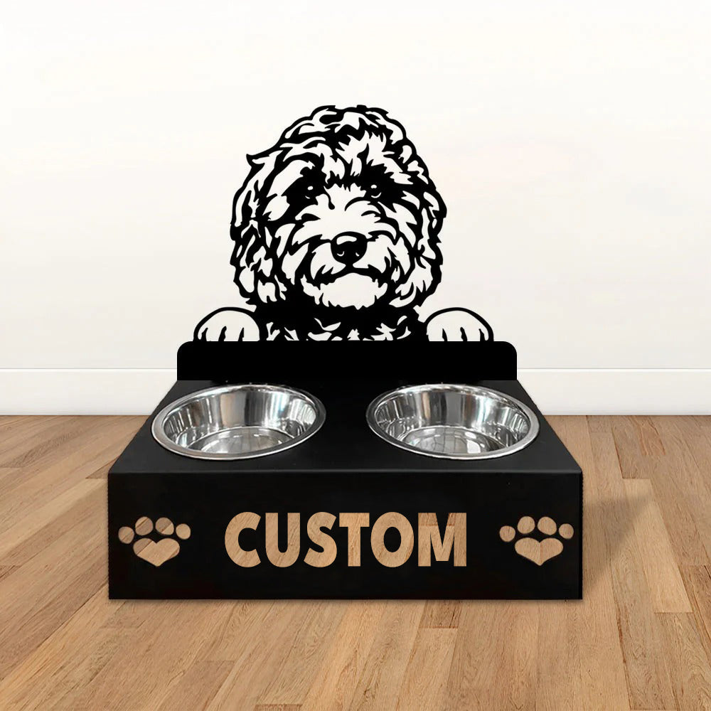 Personlige hundeskåle med stativ