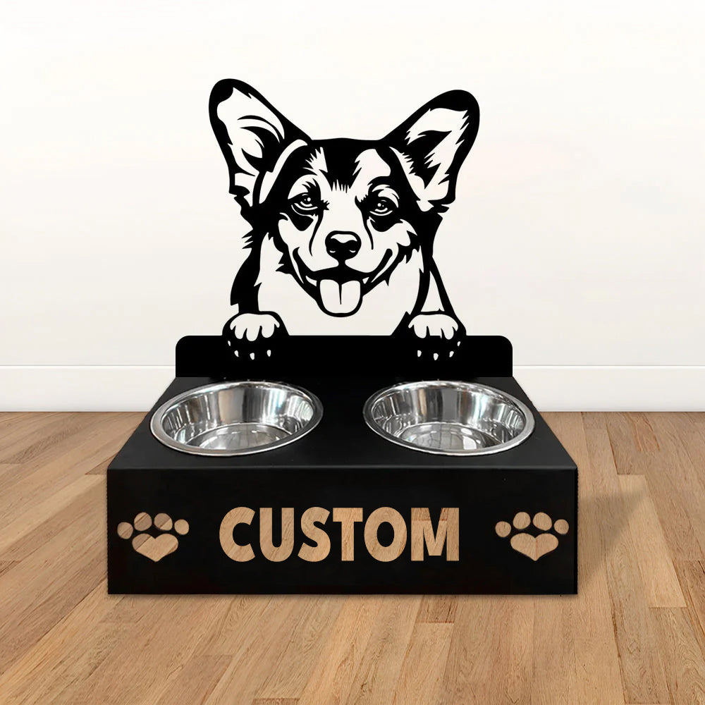 Personlige hundeskåle med stativ