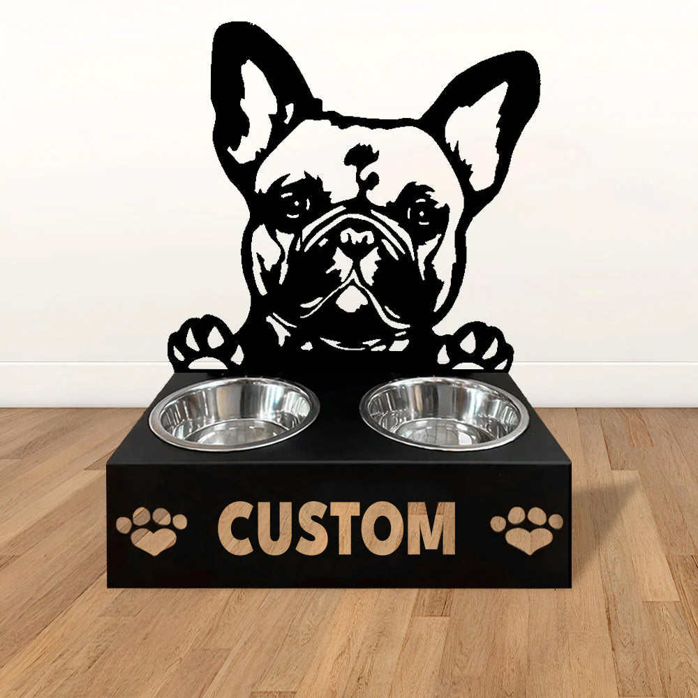 Personlige hundeskåle med stativ