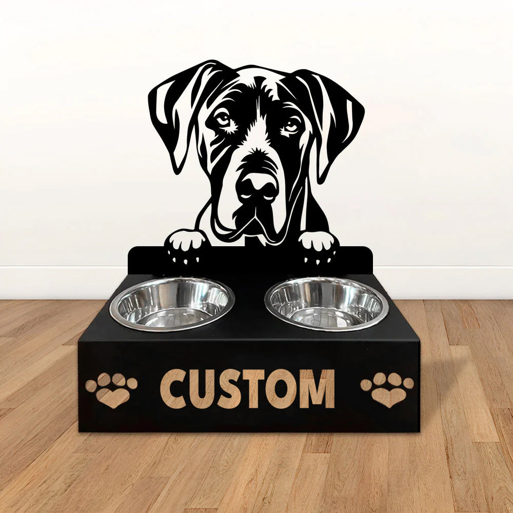 Personlige hundeskåle med stativ