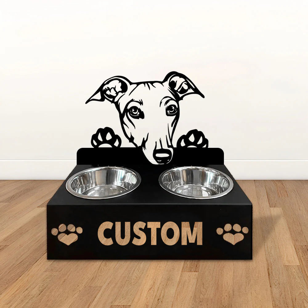 Personlige hundeskåle med stativ