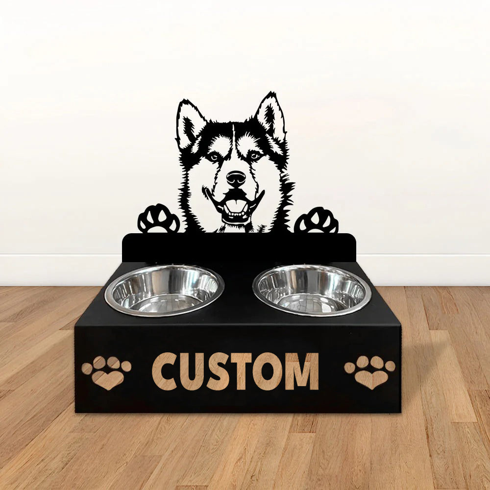 Personlige hundeskåle med stativ