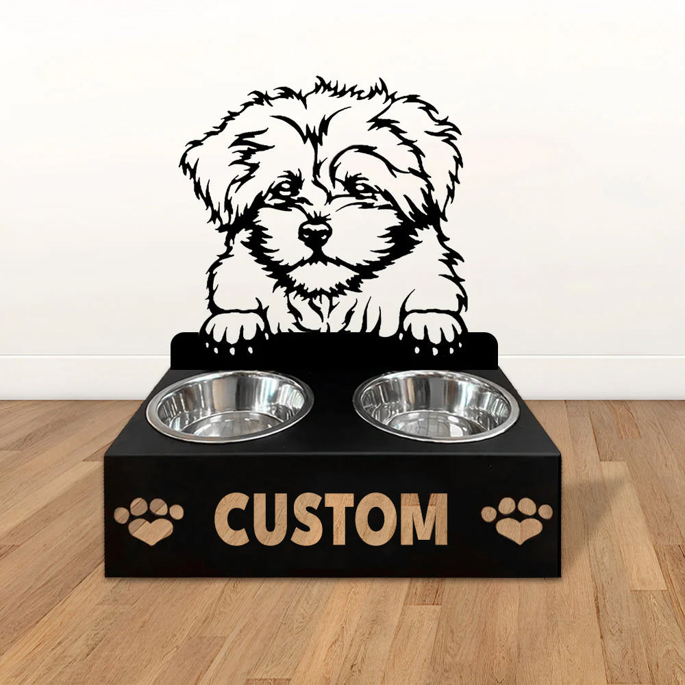 Personlige hundeskåle med stativ