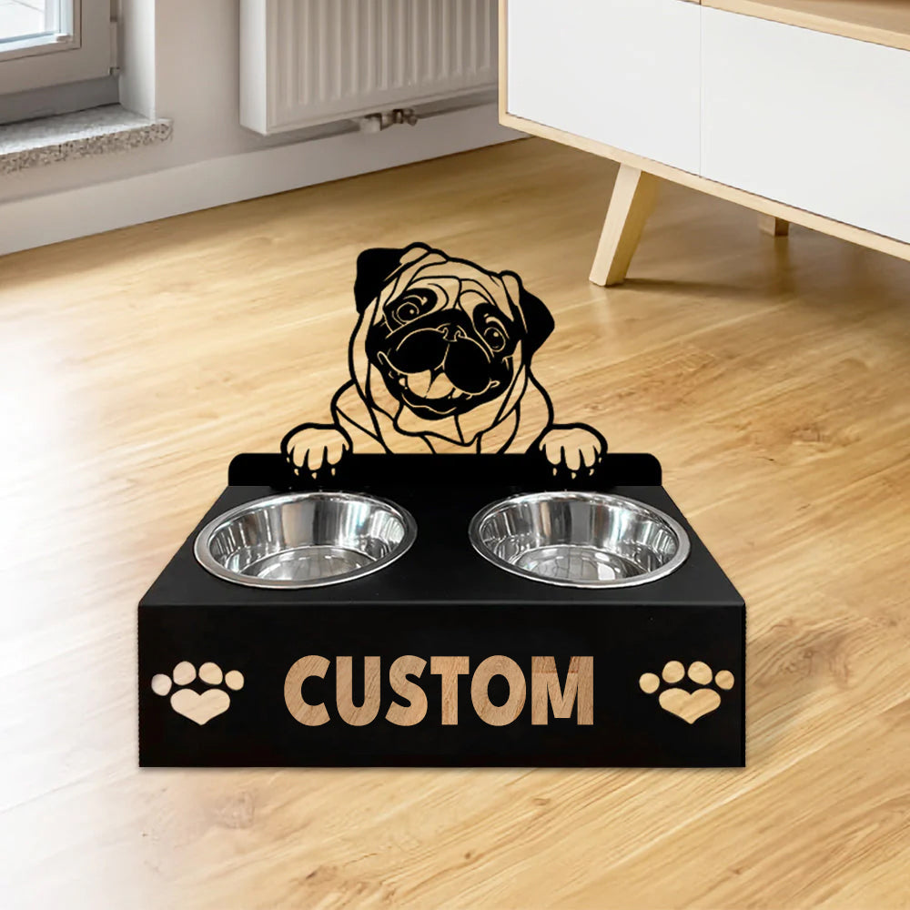 Personlige hundeskåle med stativ