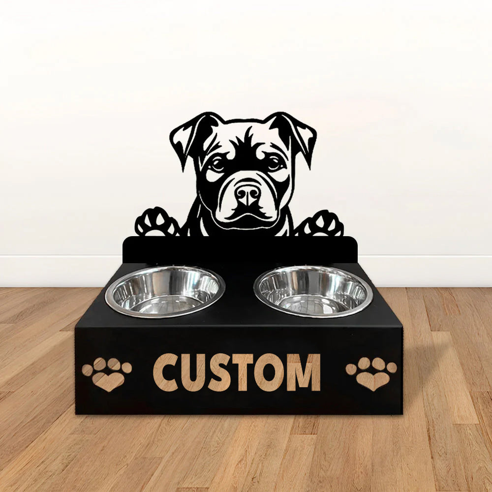 Personlige hundeskåle med stativ