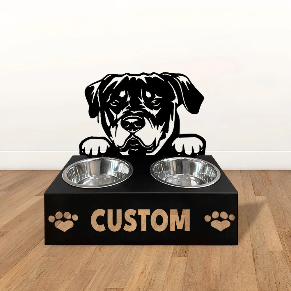 Personlige hundeskåle med stativ