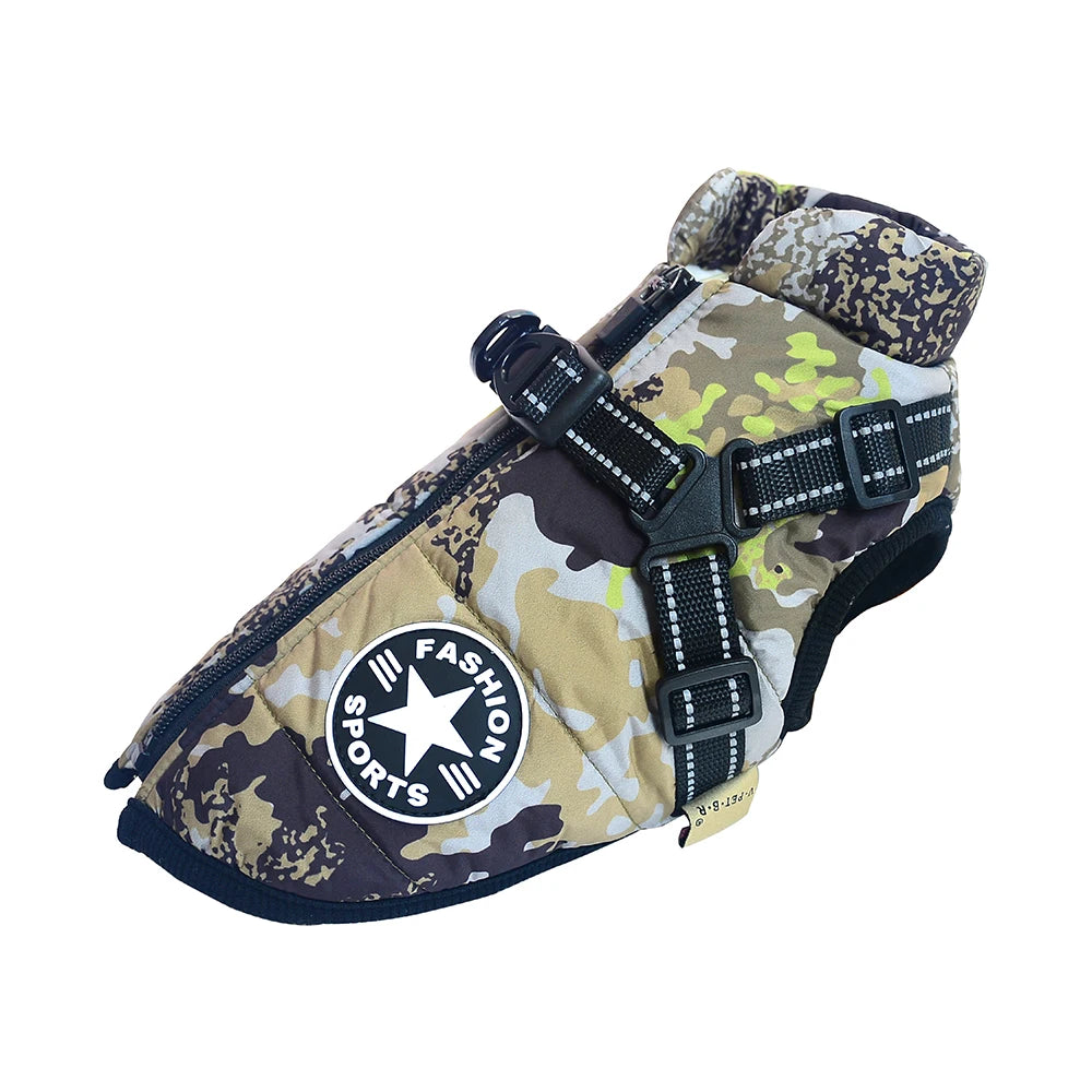 Vandtæt vinterjakke med indbygget sele