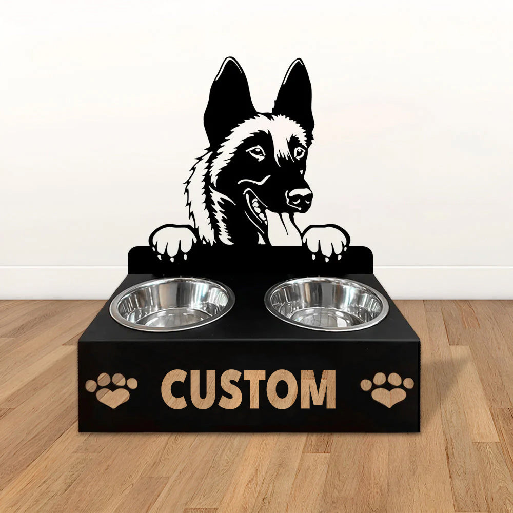 Personlige hundeskåle med stativ