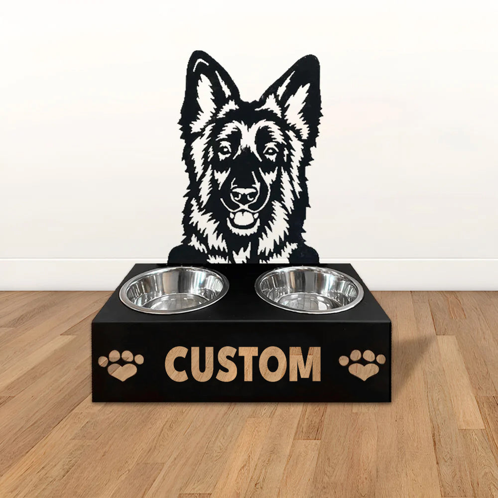 Personlige hundeskåle med stativ