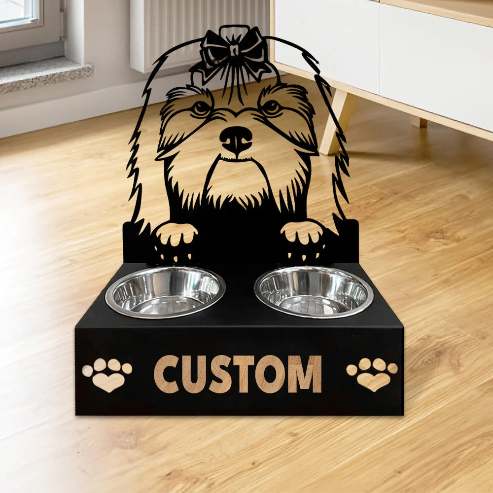 Personlige hundeskåle med stativ